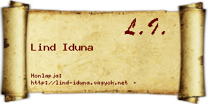 Lind Iduna névjegykártya